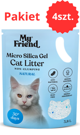 My Friend Micro Silica Żwirek Silikonowy Dla Kota PROM 4 sztuki x 3,8L
