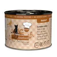Catz Finefood Ragout No 609 - wieprzowina z cielęciną z batatami i cukinią 180g mokra karma dla kota