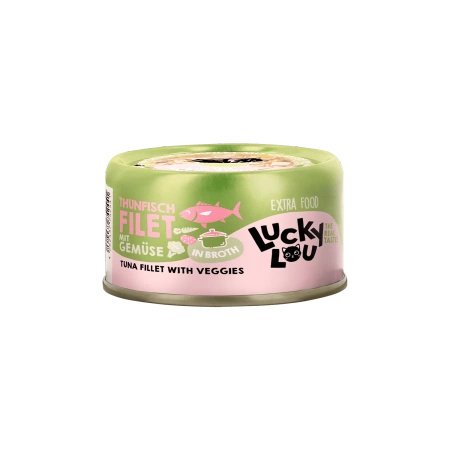 Lucky Lou Extra Food Tuńczyk z warzywami w puszce 70g Dla wybrednego kota