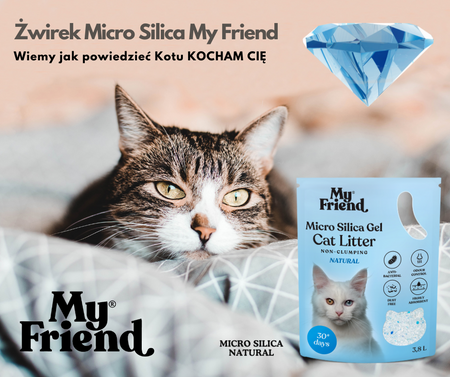 My Friend Micro Silica Żwirek Silikonowy Dla Kota PROM 4 sztuki x 3,8L