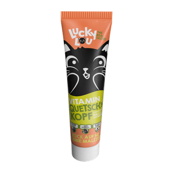 Lucky Lou Squeeze Head Adult Słód i witaminy 100g przysmak dla kota w tubce