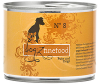 Dogz finefood No.8 indyk & owca 200g mokra karma dla psa