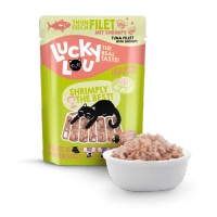 Lucky Lou Extra Food Tuńczyk i krewetki w galaretce, saszetka 70g Pyszna kocia karma