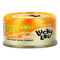 Lucky Lou Extra Food Tuńczyk z marchewką w puszce 70g wybredne koty