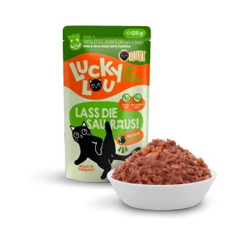 Lucky Lou Lifestage Adult Wołowina & Dzik 125g Mokra hipoalergiczna karma dla kota
