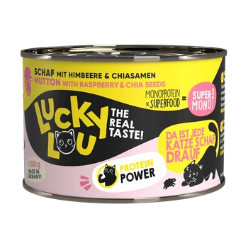 Lucky Lou SuperMono² mokra karma dla kota z mięsa Owca 200g bez zbóż