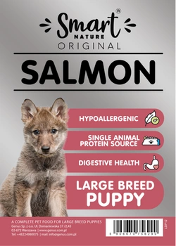 Smart Nature Original Puppy SINGLE PROTEIN  Salmon 2 kg sucha karma dla szczeniąt bez zbóż, z mięsa łososia