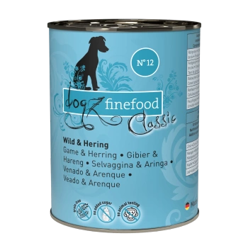 Dogz finefood No.12 dziczyzna & śledź 400g mokra karma dla psa Dla alergika