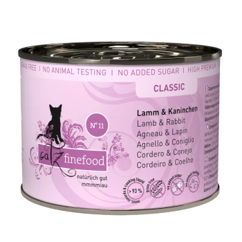 Catz finefood No.11 jagnięcina & królik 200g mokra karma dla kota