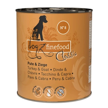 Dogz finefood No8 Miso indyk i koza 800g Hipoalergiczna mokra karma dla psa