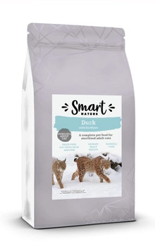 Smart Nature Cat Indoor Duck Fish 70% Meat 300g  bez zbóż, koty niewychodzące, sterylizowane, nadwagia dla seniorów