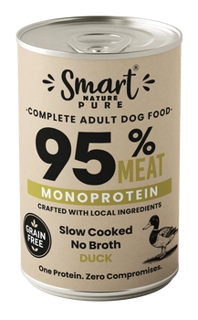 Smart Nature Pure DUCK 95% MIĘSA Monoproteinowa wysokomięsna karma mokra dla psa 