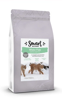 Smart Nature Cat Sterilized Skin Support 1,5kg Fish  bez zbóż 70% ryb i kawioru, piękna sierść i skóra, zdrowe drogi moczowe