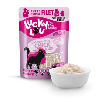 Lucky Lou Extra Food Filet z kurczaka w galaretce Saszetka 70g Wybredny kot
