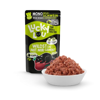 Lucky Lou SuperMono Dzik 125g Monobiałkowa karma dla kocich alergików 