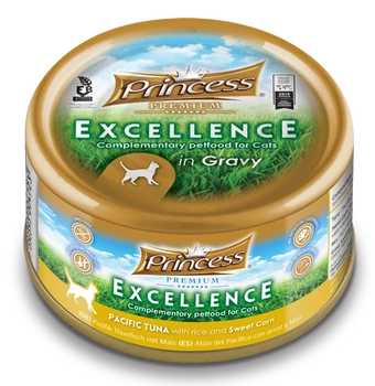Princess Excellence Tuńczyk Pacyficzny Kukurydza 70g karma mokra dla kota bez kurczaka