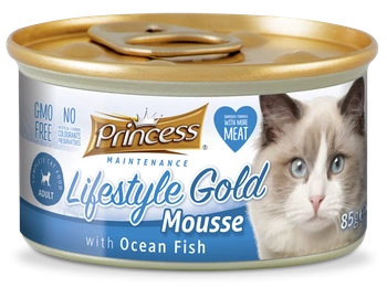 Princess Gold Mousse Okoń 85gr mokra karma dla kota z okoniem w formie musu