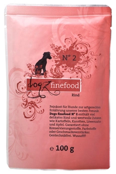 Dogz finefood No.2 wołowina 100g mokra karma dla psa