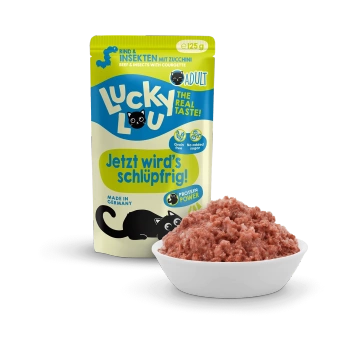 Lucky Lou Lifestage Adult Wołowin & Insekty 125g Hipoalergiczma karma dla kotów