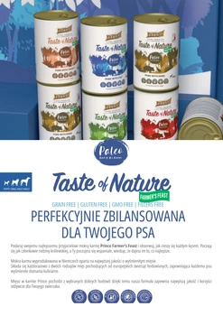 Prince Farmer's Feast mokra karma dla psa z 97% mięsa z rosołem. Wieprzowina & wołowina 800 gr karma bez kurczaka, bez zbóż