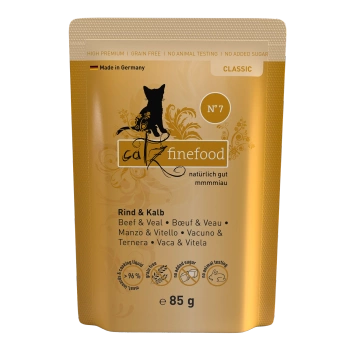 Catz finefood No.7  wołowina & cielęcina 85g mokra karma dla kota