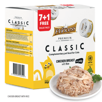 Princess Classic 70g 100% mięso z piersi kurczaka 7+1 mokra karma dla kota w galaretce