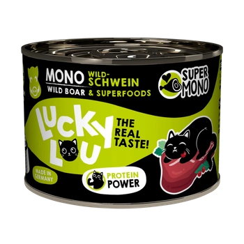 Lucky Lou Super Mono mokra karma dla kota z mięsa dzika 200g