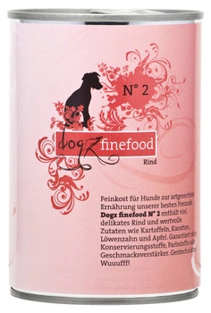 Dogz finefood No.2 wołowina 400g mokra karma dla psa