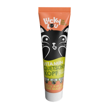 Lucky Lou Squeeze Head Adult Słód i witaminy 100g przysmak dla kota w tubce